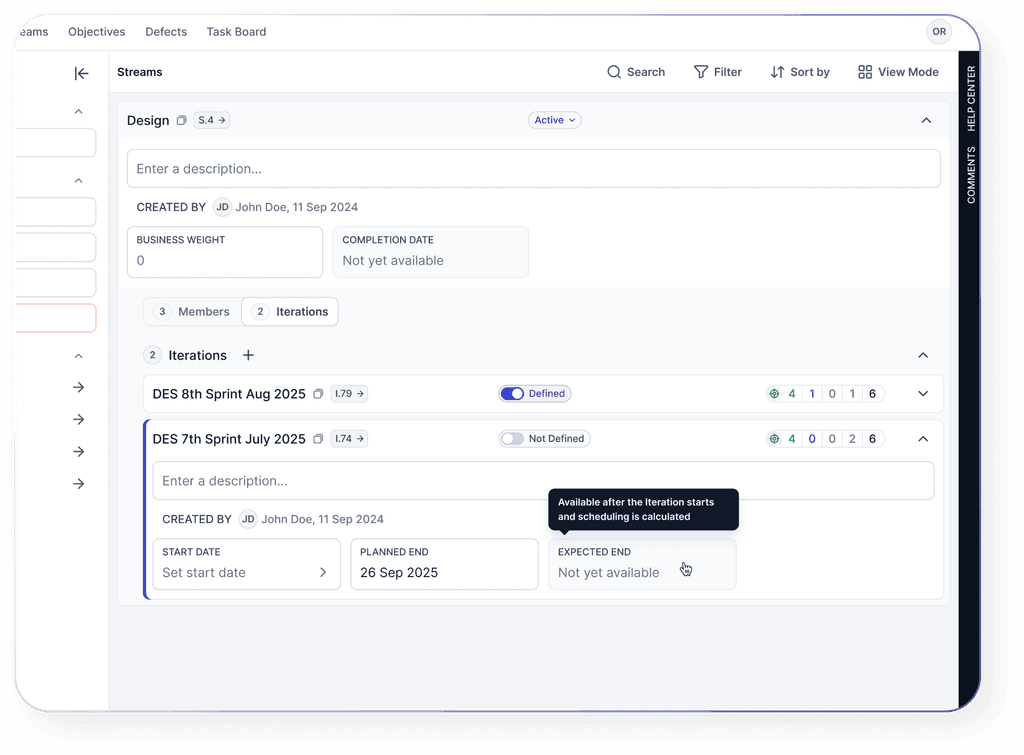Визначення цілі або ітерації